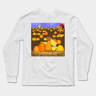 Oliver The Otter Picks a Pumpkin Long Sleeve T-Shirt